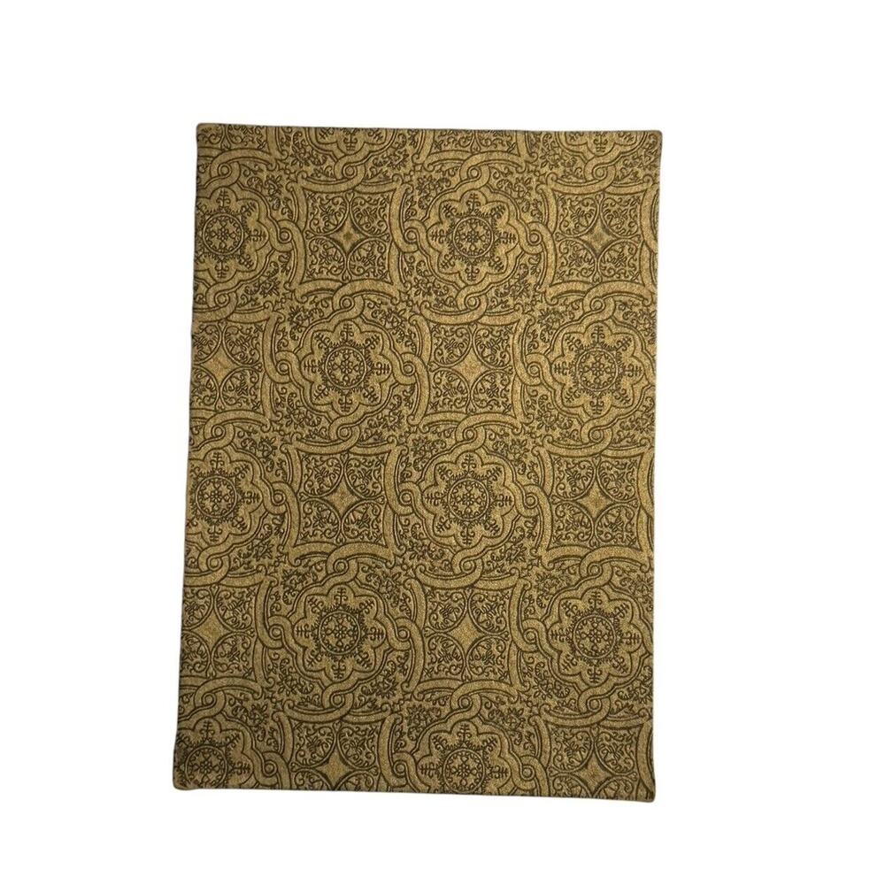 Gold Foil VTG Embossed Pattern Gift Wrap Box Christmas Holiday Birthday READ